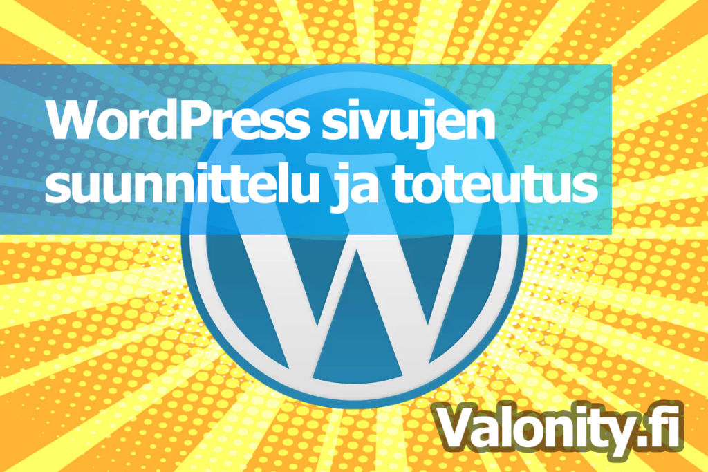 Wordpress sivujen responsiivinen suunnittelu toteutus Valonity.fi